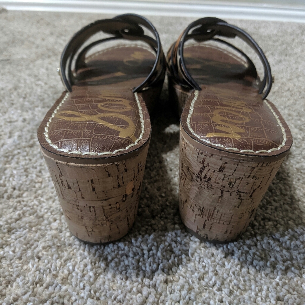 Sam Edelman Leopard Platform 3" Wedge Slides 9.5 - Picture 7 of 7